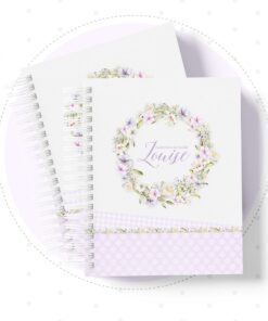 Caderneta de Saúde Floral Delicada Lilás