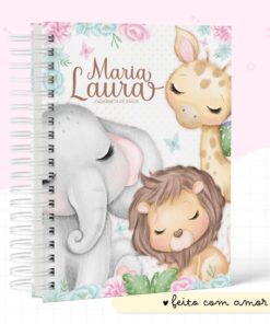 Caderneta de Saúde Bichinhos Aquarela Menina