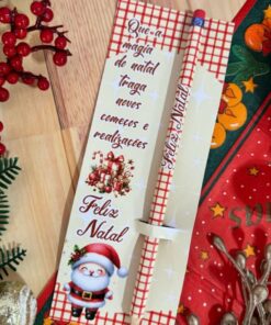 10 Cards com lápis - Natal vermelho