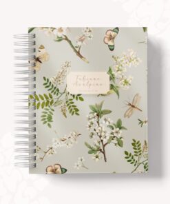 Agenda Floral Cinza e Verde
