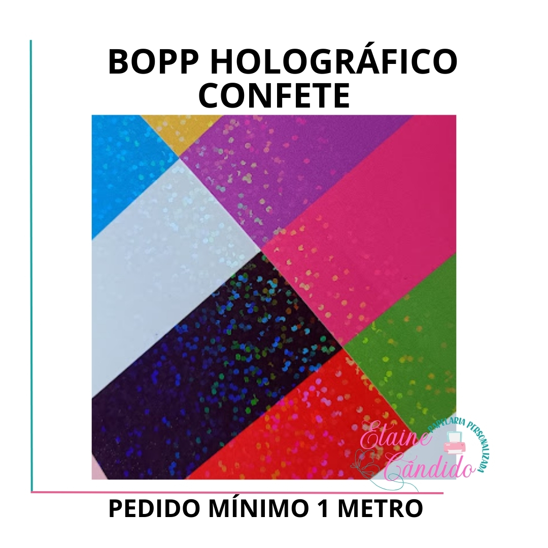 BOPP HOLOGRÁFICO CONFETE - 1M