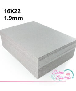 PAPELÃO HOLLER/CARTÃO CINZA - 16cm x 22cm - 10 UNIDADES