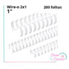 Wire-o para Encadernação 2x1 A4 Branco 1’’ para 200 Folhas