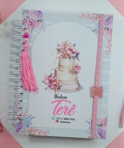Caderno de Pedidos Confeiteira (100 folhas) tamanho 15x21 Personalizado