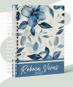 Agenda Floral Azul
