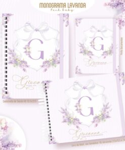 Kit Maternidade - Monograma Lavanda
