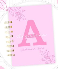 Caderneta de Saúde Folhagem Rosa