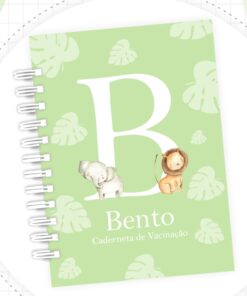 Caderneta de Saúde - Safari Verde com Alfabeto