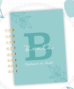 Caderneta de Saúde Folhagem Azul Menino