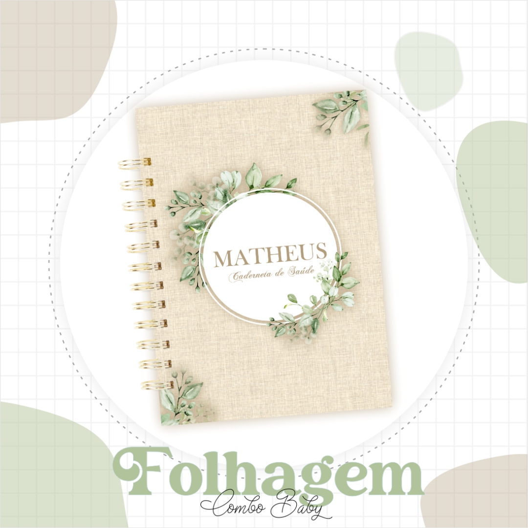 Caderneta de Saúde Folhagem Menino