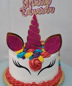 Topo de Bolo Chifre Unicórnio