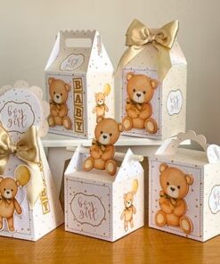 kit festa Chá revelação Ursinho Neutro 30 peças