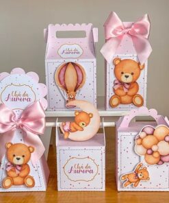 kit festa Chá de Bebê Ursinha Rosa