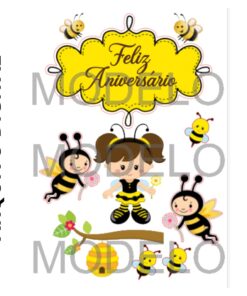 ARQUIVO DIGITAL - TOPO DE BOLO ABELHINHA