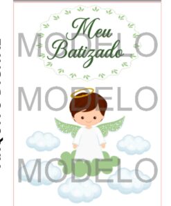 ARQUIVO DIGITAL - TOPO DE BOLO MEU BATIZADO VERDE