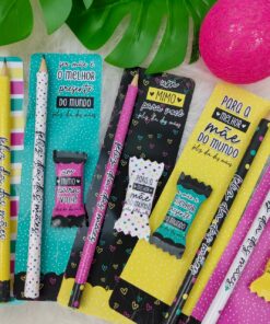 30 Card + 30 Balas + 30 lápis - Dia das Mães