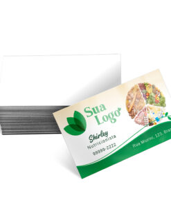 CARTÕES DE VISITA COUCHÊ 250G VERNIZ UV VERNIZ UV TOTAL FRENTE - 4X0 - 500 unidades