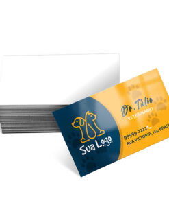 CARTÕES DE VISITA COUCHÊ 250G VERNIZ UV TOTAL FRENTE - 4X0 - 250 unidades