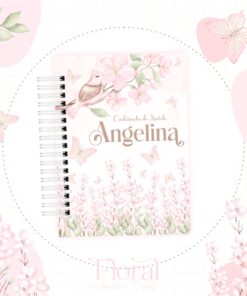 Caderneta de Saúde -Floral Rosa com Borboletas