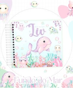 Livro do bebe - Fundo do Mar Lilás