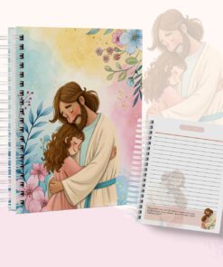Alternative view of Caderno A5 – Jesus com Versículos 100 folhas