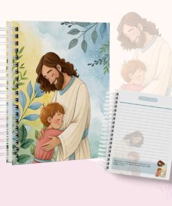 Caderno A5 – Jesus com Versículos 100 folhas