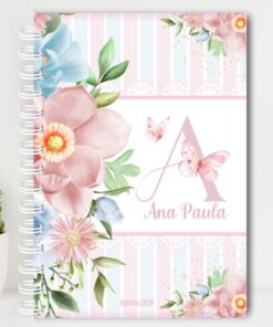 Agenda Personalizada Floral Alfabeto Candy Calor