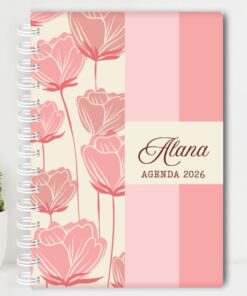 Agenda Personalizada Floral Rosê