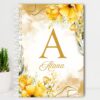 Agenda Personalizada Floral Amarelo