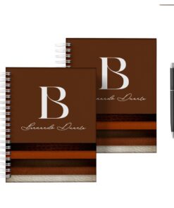 Agenda Masculina Personalizada Efeito Couro Marrom