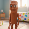 Boneco Tung Tung Sahur Meme Articulado 3d Brainrot Tiktok Grande