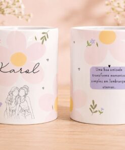 Caneca de Porcelana - Amizade Minimalista 01