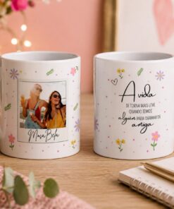 Caneca de Porcelana - Amizade com foto 02