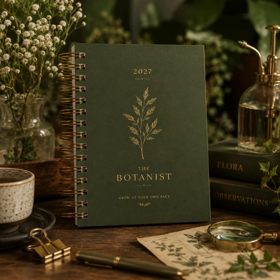 Agenda 2027 A5 Personalizada Minimal — The Botanist | Chapters 2027