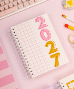 AGENDA 2027 A5 PERSONALIZADA – ESCOLHA ENTRE 1 OU 2 DIAS POR PÁGINA